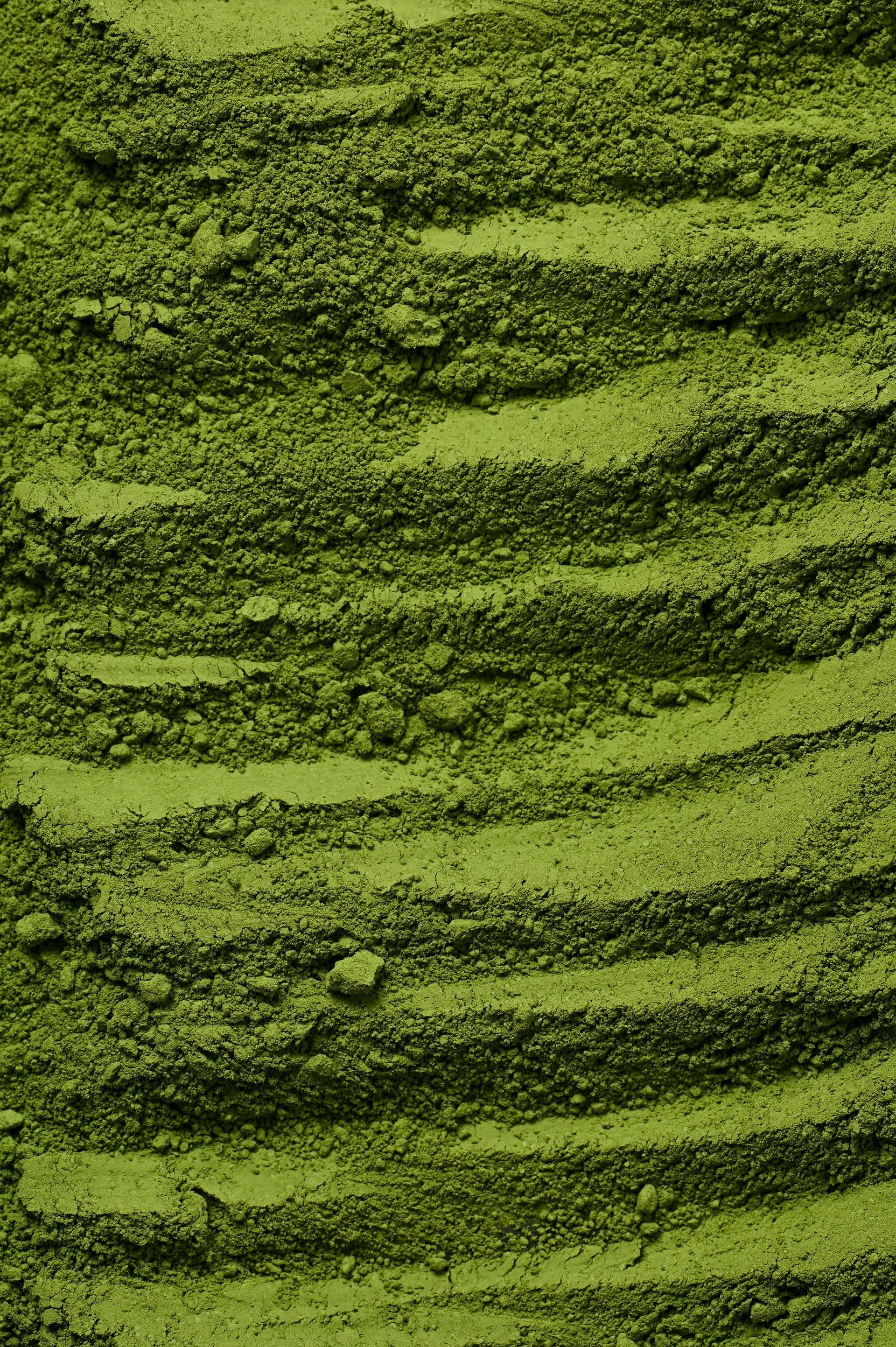 Close-up texture of matcha powder
